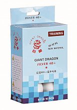 Loptičky na stolný tenis Dragon Cup* Silver 40+ biele 6 ks