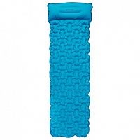 Spokey AIR BED PILLOW BIG Nafukovací matrace s polštářkem, 213 x 62 x 6 cm, R-Value 2.5, modrá
