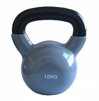 ACRA Kettlebell 12 kg liatina s vinylovým poťahom