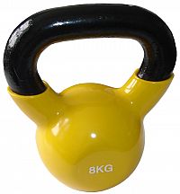 ACRA Kettlebell liatina 8 kg s vinylovým poťahom