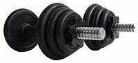 ACRA nakladacia činka jednoručný set 2 x 7,5 kg (15kg) pogumované