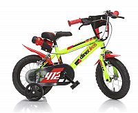 Dino športový bicykel 12" svietivo žlté