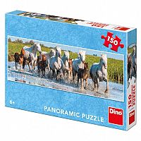 Puzzle bežiace kone panoramic 66x23cm 150 dielikov v krabici