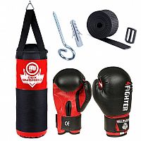 Súprava pre tréning boxu DBX BUSHIDO DBX Kids60.3 červená