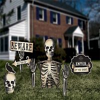 Halloweenská dekorace kosti 9 - 50 cm - 6 ks