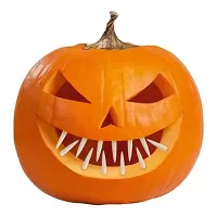 Halloweenska dekorácia zuby do tekvice
