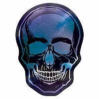 Papírové talíře Lebka Halloween - Goblet Skeleton 25 cm