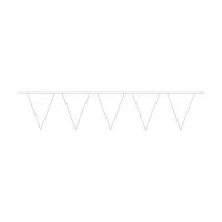Vlajočková girlanda biela plastic 1000 x 32 cm