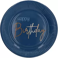 Papírové talíře Elegant True Blue 23 cm - 8 ks