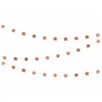 Závesná girlanda hviezdičky rose gold 360 cm
