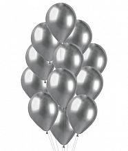 Balonkový buket Chrome Silver - 12 ks