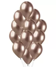 Balónový buket Chrome rose gold - 12 ks