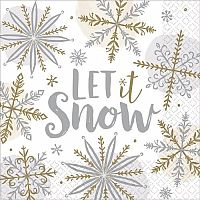Papierové vianočné obrúsky Let it Snow 16 ks