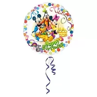 Foliový balonek Mickeyho kamarádi Happy Birthday 43 cm