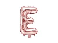 Fóliové písmeno E rose gold 35 cm