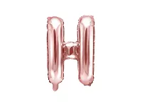 Fóliové písmeno H rose gold 35 cm