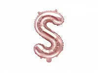Fóliové písmeno S rose gold 35 cm