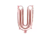 Fóliové písmeno U rose gold 35 cm