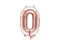 Fóliová číslica - rose gold 0 - 35 cm
