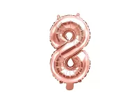 Fóliová číslica - rose gold 8 - 35 cm