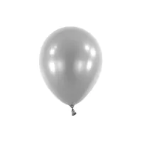 Dekoračné balóniky Strieborné metalické 13 cm - 100 ks - DM38