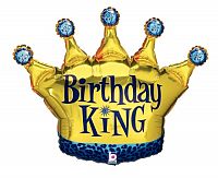 Fóliový balónik Birthday King 90 cm