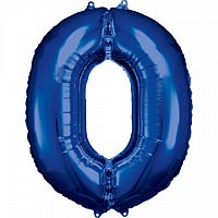 Fóliová číslica - Tmavomodrá 0 - 86 cm