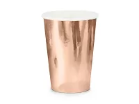 Papírové kelímky metalické rose gold 6 ks