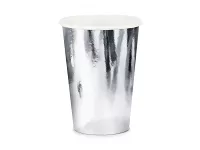Papírové kelímky metalické stříbrné 6 ks