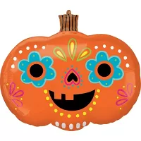 Fóliový balónik Halloween - Day of the dead - Tekvica 60 x 58 cm
