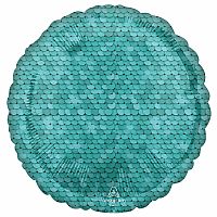 Fóliový balónik kruh modrý - šupiny 43 cm