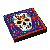 Papierové párty obrúsky Halloween - Day of the dead - farebné 16 ks