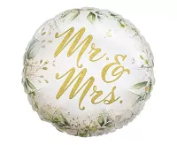 Fóliový balónik kvety - Mr a Mrs 45 cm