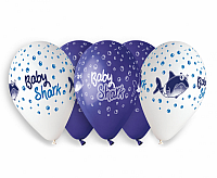 Latexové balóniky Baby shark premium 33 cm - 5 ks