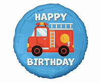 Fóliový balónik - Hasiči Happy Birthday 45 cm - Godan