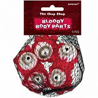Vydĺbnuté oči - Halloween dekorácia 5ks