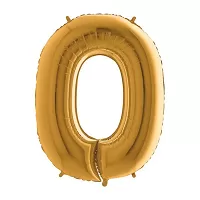 Fóliová číslica zlatá 0 - 102 cm