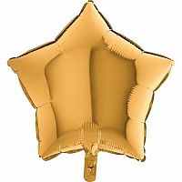 Fóliový balónik hviezda zlatý 45 cm - Nebalený