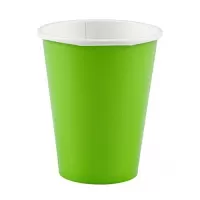 Papierové kelímky svetlo zelené 8 ks