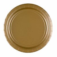Papierové taniere zlaté 23 cm - 8 ks