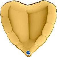 Fóliový balónik srdca zlaté 46 cm