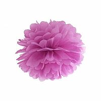 Pom pom tmavo ružový - 35 cm