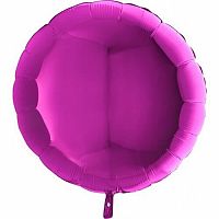 Fóliový balónik kruh tmavo ružový 45 cm - Nebalený
