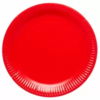 Papierové taniere červené 23 cm - 8 ks