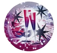 Papierové taniere Silvester 23 cm - 8 ks