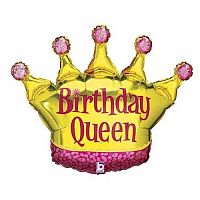 Fóliový balónik Birthday Queen 90 cm