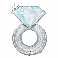 Fóliový balónik Prsteň platinum 97 cm