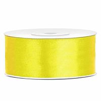 Saténová stuha žltá 25 mm x 25 m