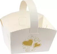 Svadobný košíček s uškom Srdiečka