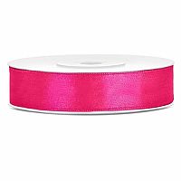 Saténová stuha tmavo ružová 12 mm x 25 m